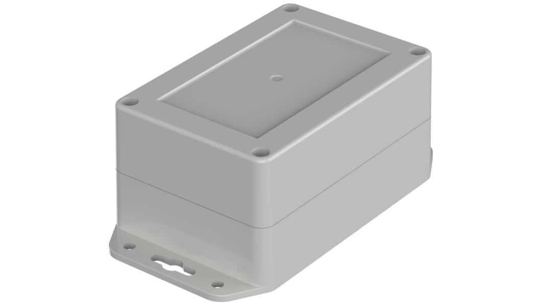 Bopla Euromas X, Polykarbonat Kabinet, IP66, IP68, Med flange, 120 x 80 x 60.2mm, Lysegrå