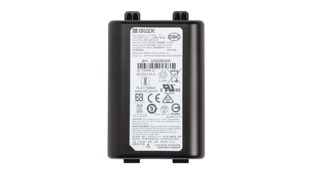 Brady Label Printer Rechargeable Battery for use with M510, M610, M710 Printers