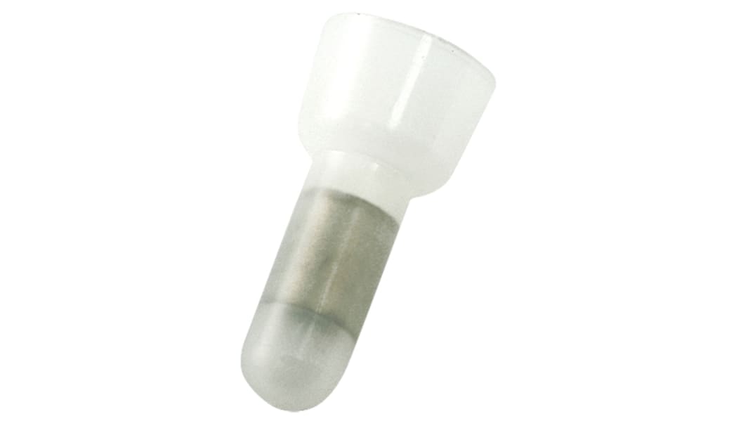 RS PRO Closed End Crimp Closed End Connector, Natural, Insulated, Tin 1.5 → 2.5 mm², 16 → 14 AWG