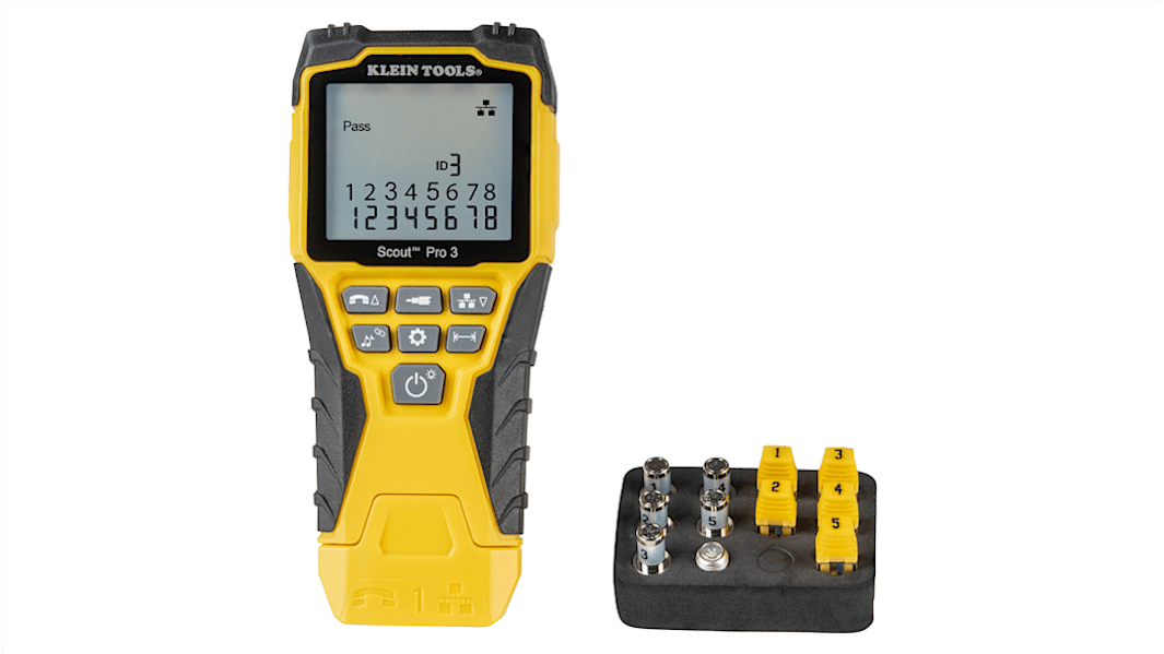 Klein Tools VDV501-851 Netzwerktester mit Tonsignal, Kabelprüfgerät, Cat3, Cat5e, Cat6, Cat6a, Cat7, RJ11, RJ12, RJ45