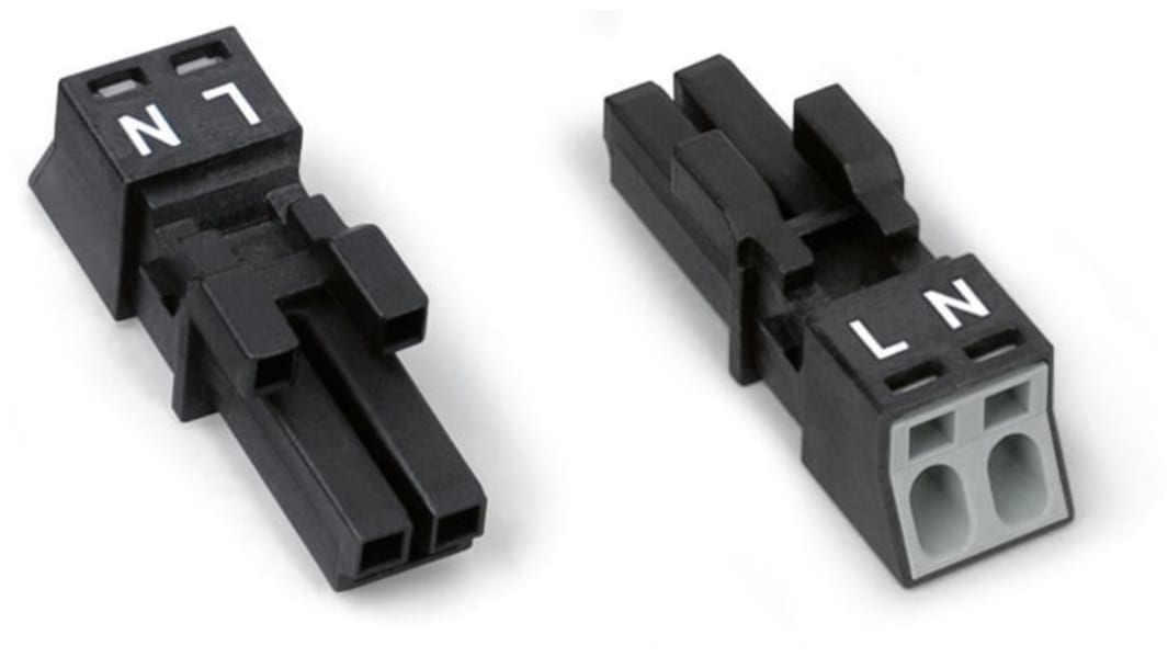 WAGO 890 Series Lighting Connector, 2-Pole, Female, 2-Way, Cable Mount, 16A