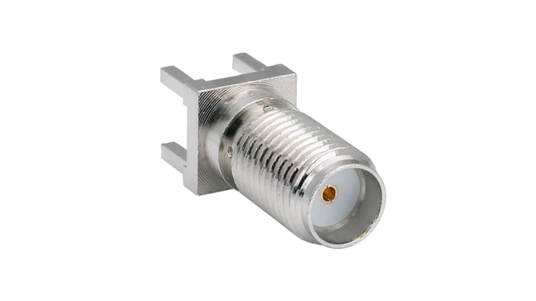 TE Connectivity, Jack PCB Mount SMA Connector, Through Hole Termination, Straight Body