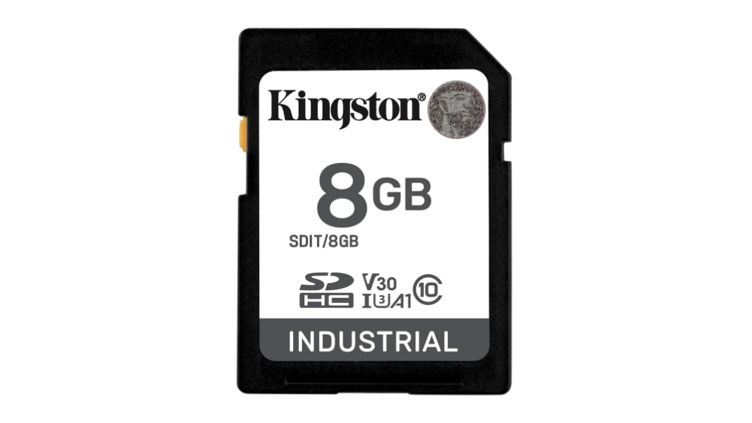 Kingston 8 GB Industrial SD SD Card, UHS-I Speed Class U3