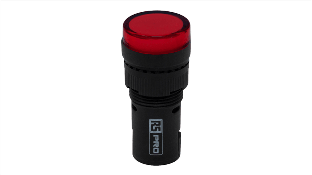 RS PRO, Panel Mount Red LED Pilot Light, 12V ac/dc