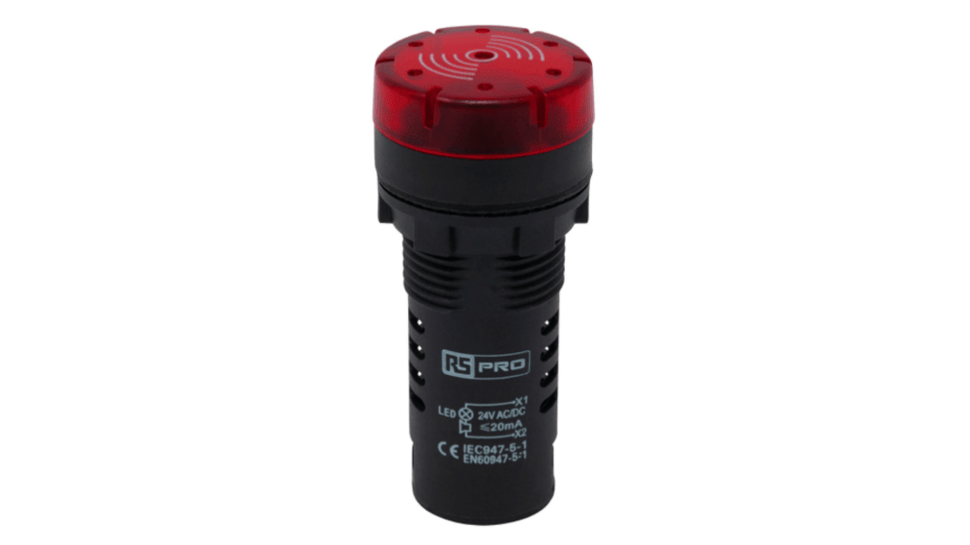 RS PRO, Panel Mount Red LED Pilot Light, 24V ac/dc