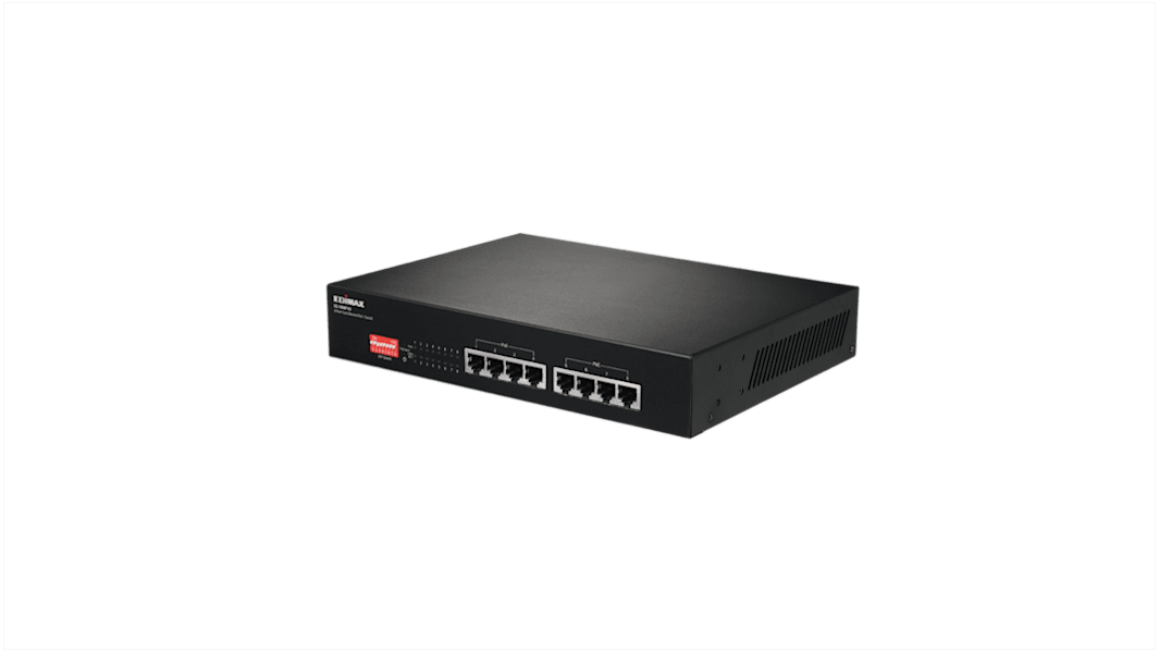 Switch Ethernet Edimax con PoE, 8 puertos