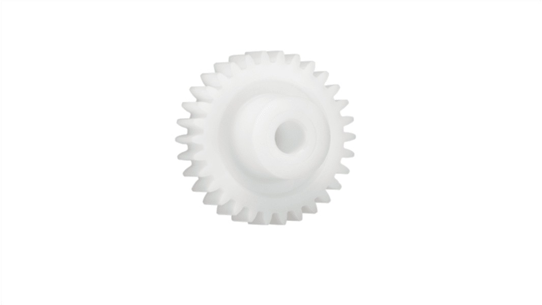 Igus Iguform S270 18 Teeth Spur Gear, 0.5 Module, 4mm Bore Diam, 9mm Pitch Diam, 7.8mm Hub Diam
