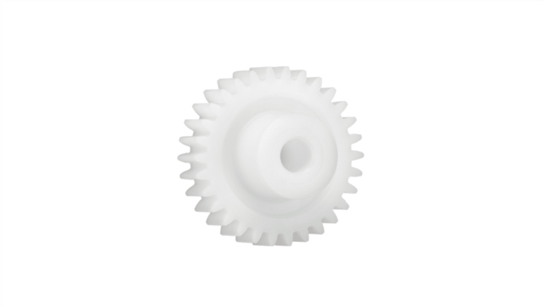 Igus Iguform S270 20 Teeth Spur Gear, 0.7 Module, 4mm Bore Diam, 14mm Pitch Diam, 9mm Hub Diam
