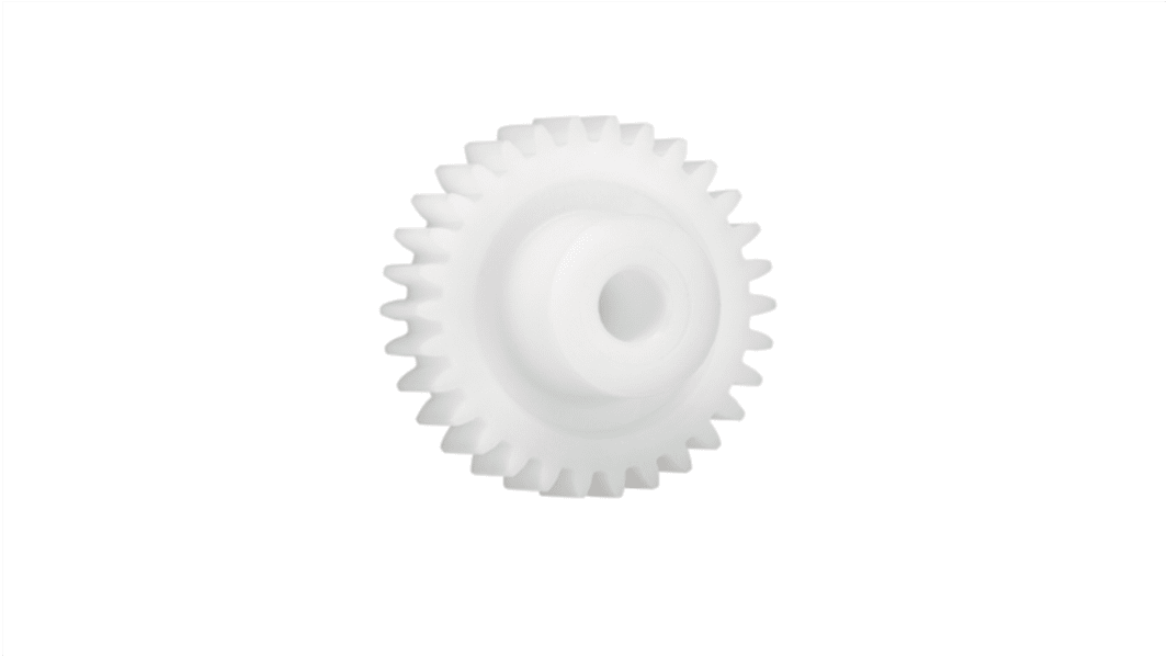 Igus Iguform S270 13 Teeth Spur Gear, 1 Module, 4mm Bore Diam, 13mm Pitch Diam, 9mm Hub Diam