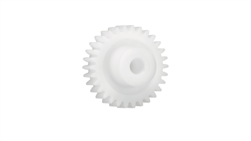 Igus Iguform S270 24 Teeth Spur Gear, 1 Module, 6mm Bore Diam, 24mm Pitch Diam, 15mm Hub Diam