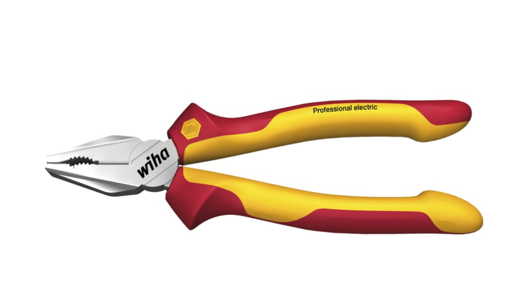 Wiha Tools Zange , gebogen Schneidkraft → Harter Draht von 2,2 mm, mittelharter Draht von 3,4 mm 180 mm VDE