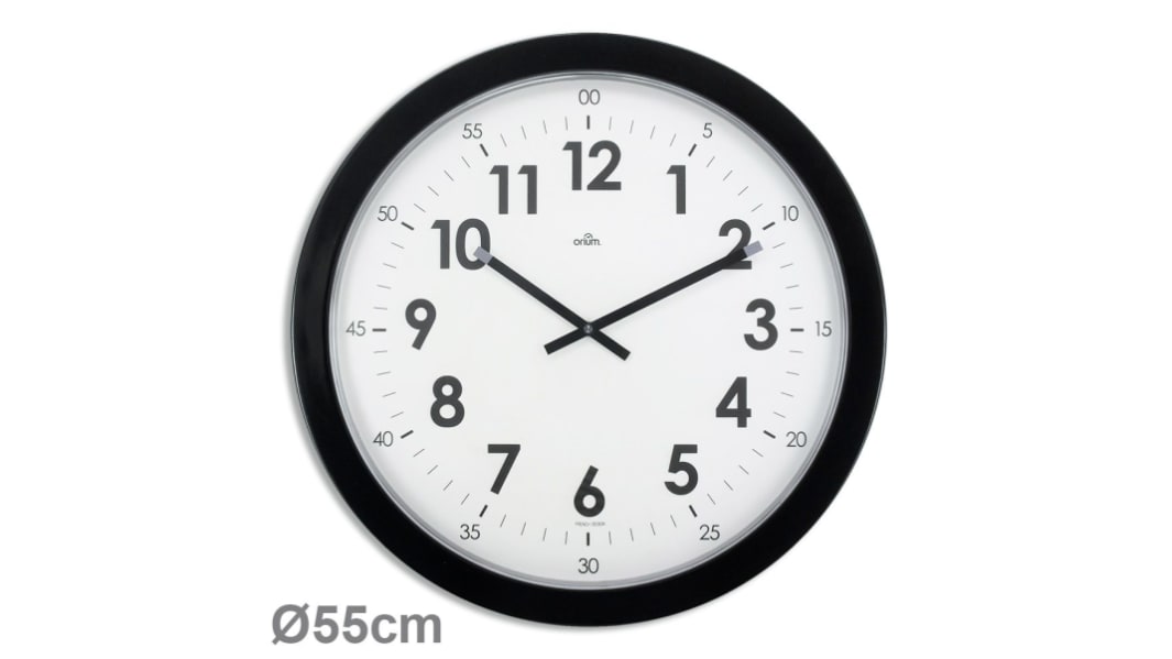 Reloj  de pared Negro Orium, Ø 55cm No No 1 pila LR6