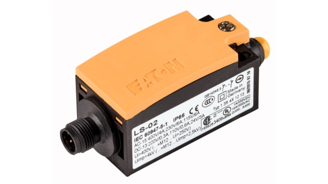 Eaton Plunger Limit Switch, 2NC, IP66, Plastic Housing, 400V ac Max, 4A Max