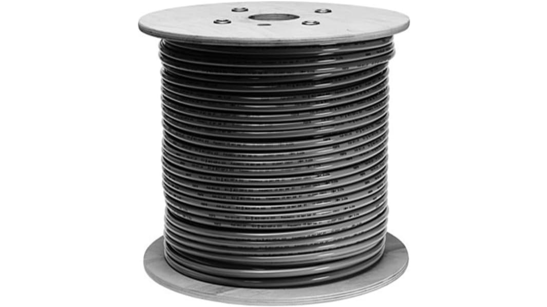Tube en plastique, Noir transparent, Rond, Dia. 8mm x 5.7mm
