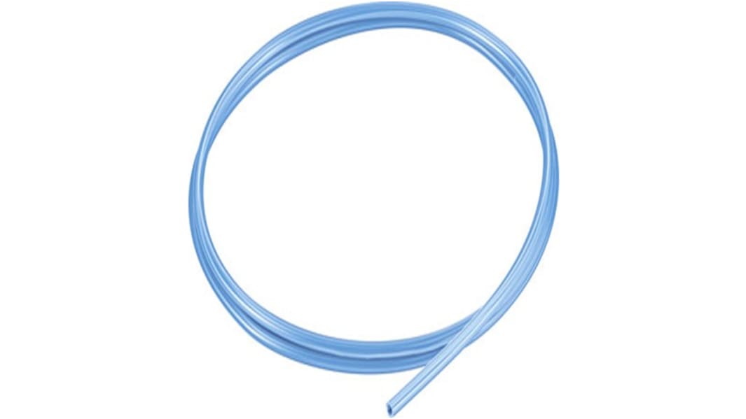 Tube en plastique, Bleu, Rond, Dia. 4mm x 2.6mm x 1.4mm