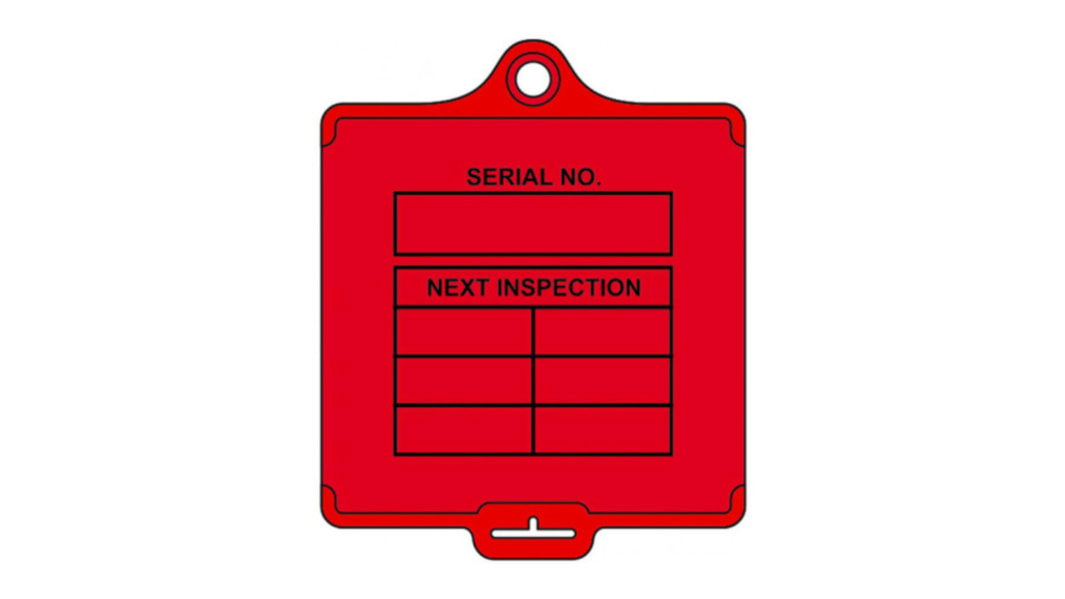 50Each x 'Serial No. Next Inspection' Lockout Tag