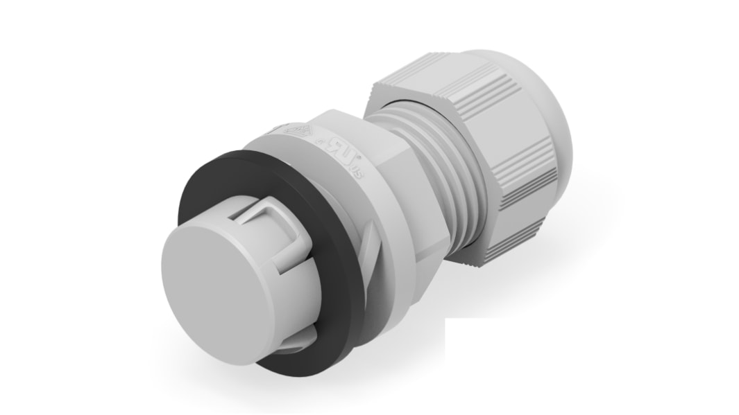 Entrelec 1SNG Series Light Grey PA 6 Cable Gland, PG13.5 Thread, 5mm min., 12mm max., IP66, IP68
