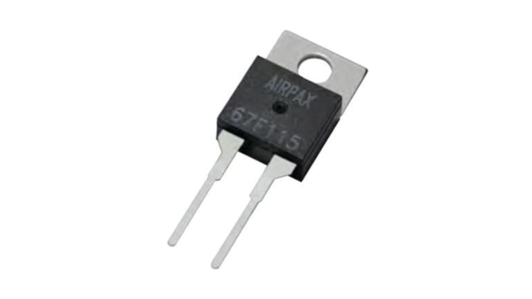 Thermostat Sensata Airpax Bimétallique, 40°C à 130°C, Fermeture avec élévation de la température