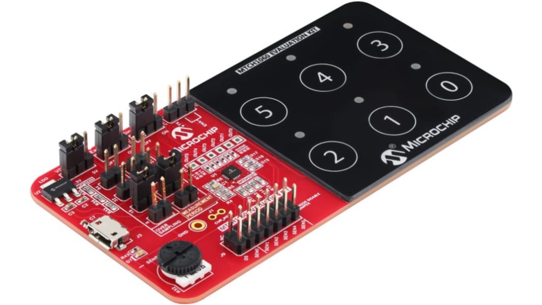 Microchip MTCH1060 Evaluation Kit Capacitive Touch Sensor Evaluation Kit for MTCH1060 MTCH1010, MTCH1030, MTCH1060