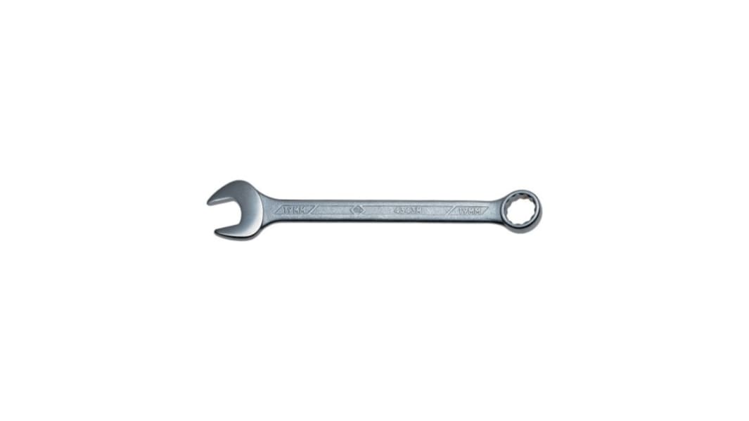 CK T4343M Series Combination Spanner, 19mm, 0.74in, Metric, Height Safe, Double Ended, 230 mm Overall