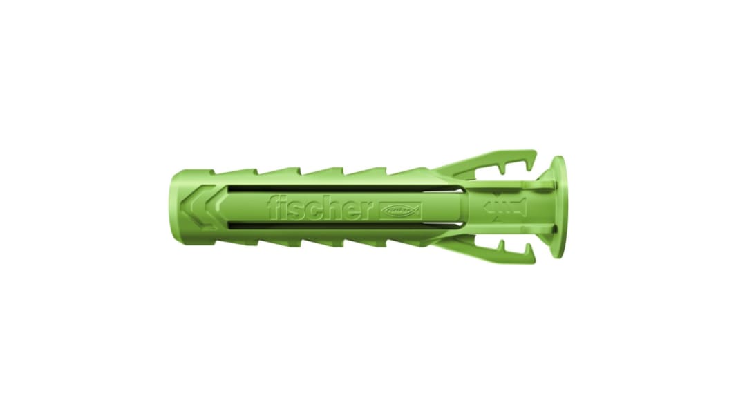 Fischer Fixings Green Wall Plug, 40mm Length, 8mm Fixing Hole Diameter