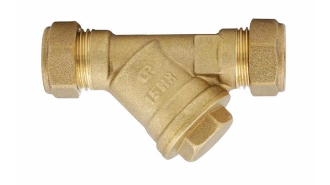 RS PRO Messing Y-Sieb Sieb Wasser 400μm, mit 22 mm Anschluss
