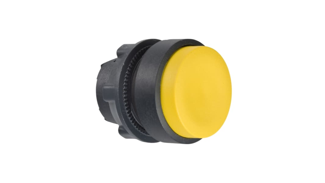 Schneider Electric Harmony XB5 Series Yellow Spring Return Push Button Head, 22mm Cutout, IP66, IP67, IP69(IP69K)
