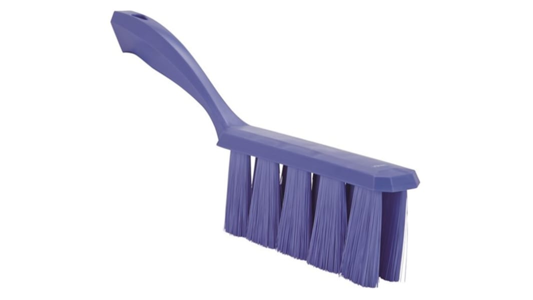 Vikan Broom, Violet With Polyester, Polypropylene, Stainless Steel Bristles for  for General Purpose