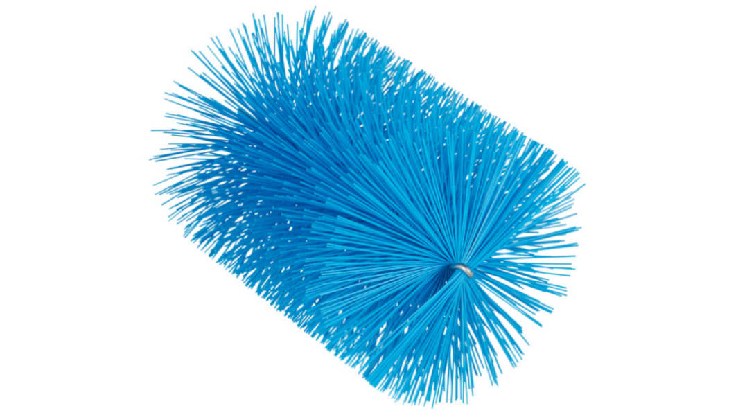 Vikan Medium Bristle Blue Scrub Brush, 56mm bristle length, Polyester, Polypropylene, Stainless Steel bristle material