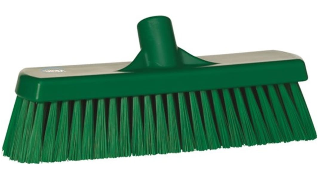 Vikan Broom, Green With Polyester, Polypropylene, Stainless Steel Bristles for  for General Purpose