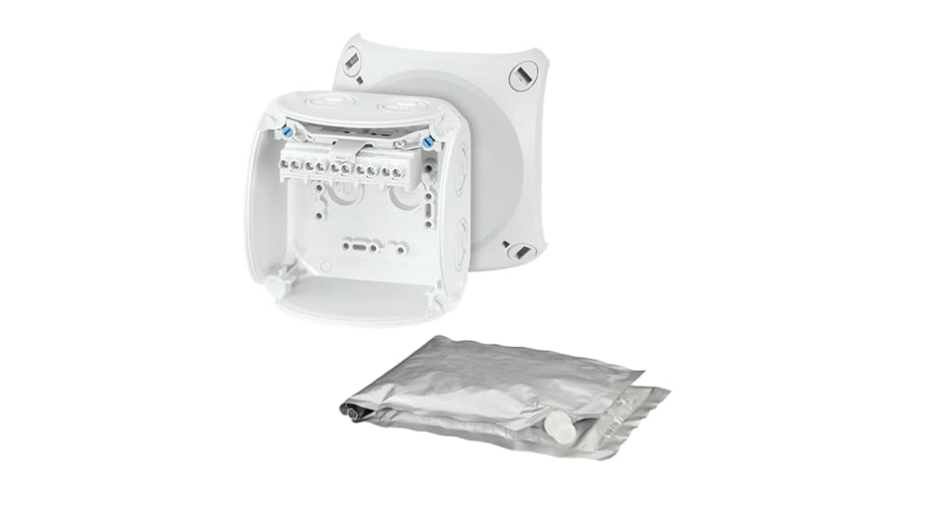 Caja de conexión HENSEL WP 0404 G, 5, Policarbonato, Gris, 70mm, 104mm, 104mm, 70 x 104 x 104mm, IP68