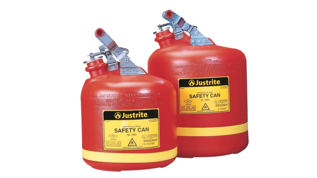 Bidon de sécurité Polyéthylène Justrite Type 1 Poly Safety Cans, 9L