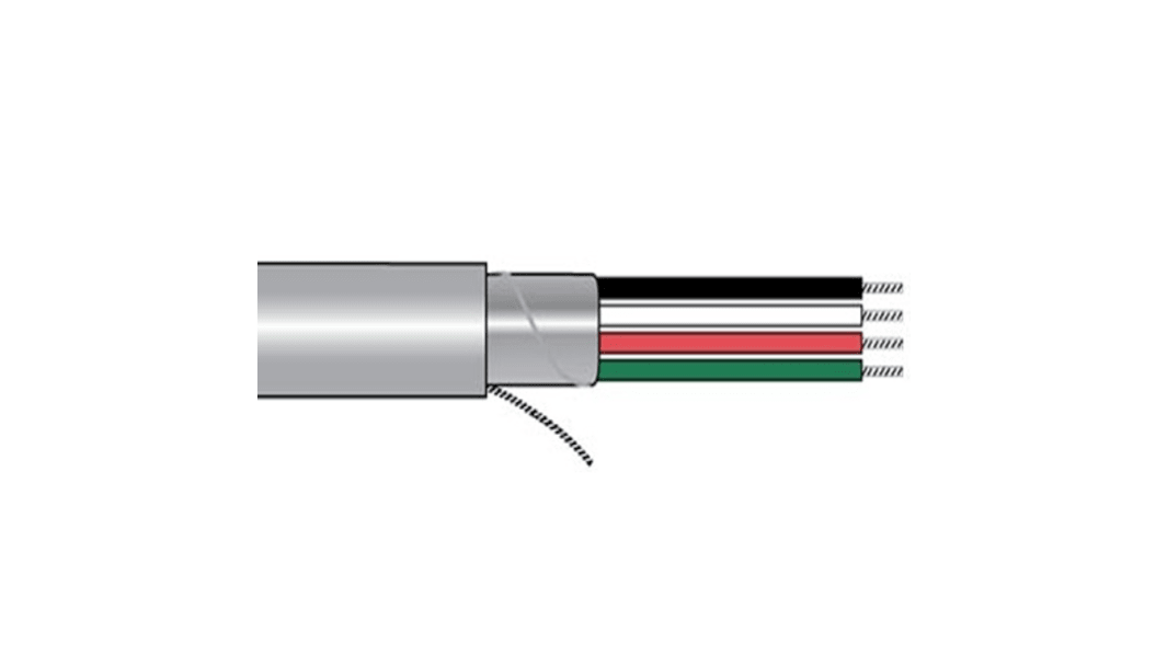 Alpha Wire Alpha Essentials Communication & Control Series Control Cable, 8 Cores, 0.25 mm², Screened, 24, 30m, Audio,