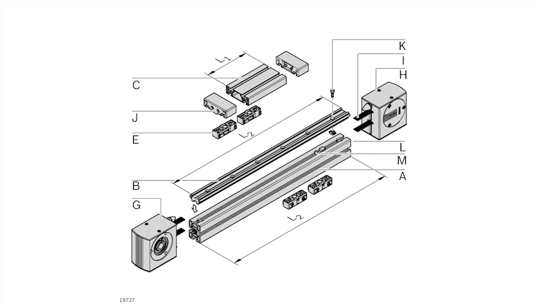 Bosch Rexroth Belt Connector, Connecting Component, Strut Profile 8