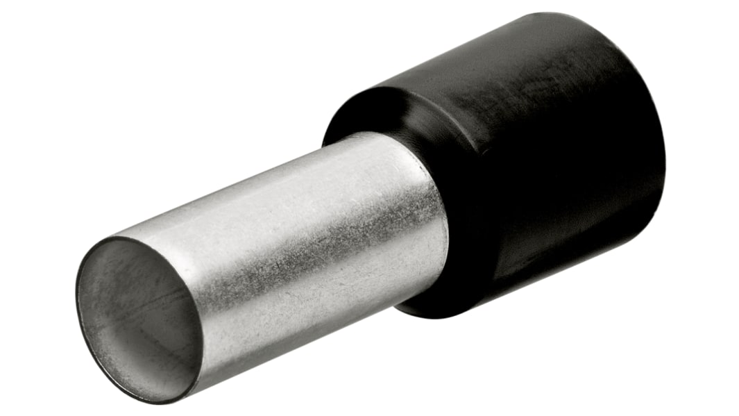 Knipex 97 99 Hülse, Stift ø 1.7mm, Schwarz, PP, Zinn-Kupfer, 8mm, Isoliert, 16AWG max.