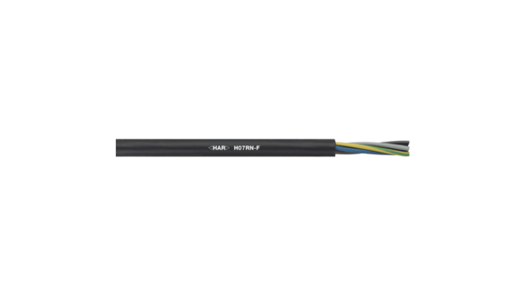 Lapp, Flexible Multicore, 100m 7 Core, Black Rubber Power Cable