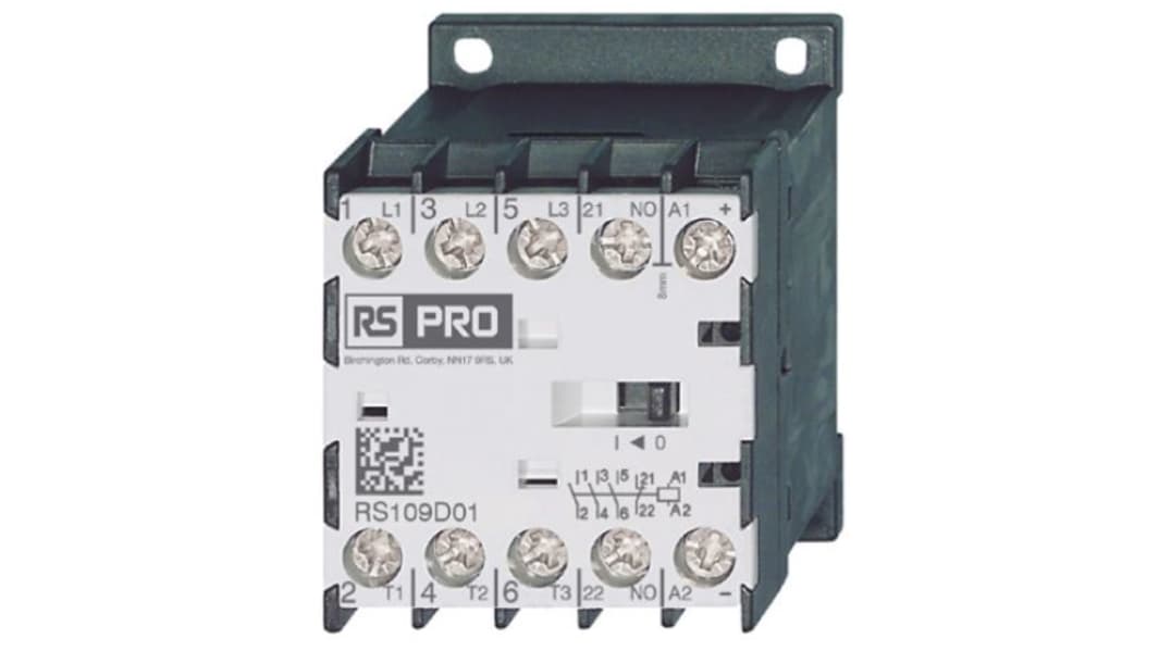 RS PRO Contactor, 24 V dc Coil, 3-Pole, 12 A, 5.5 kW, 3 → 400 V