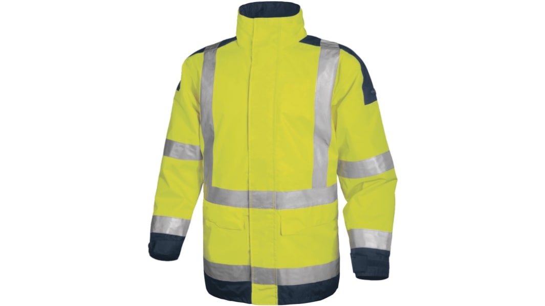 Delta Plus Unisex Warn-Parka Orange fluoreszierend - Marineblau, Größe 3XL