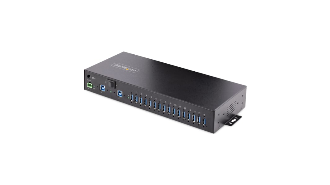StarTech.com 16 Port USB 3.0 USB A  Hub, AC Adapter Powered, 368 x 273 x 98mm
