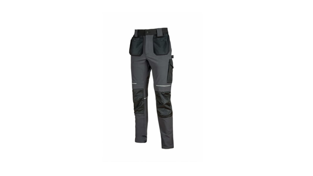 UPower Performance Herren Hose, 10 % Spandex, 90 % Nylon Grau Atmungsaktiv, Wasserabweisend, Größe 90 → 98cm /