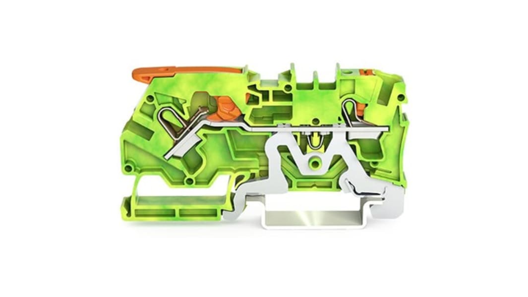 WAGO 2104-5207 TOPJOB S Series Green, Yellow, 4mm², 1-Level, Push In Termination, ATEX, IECE