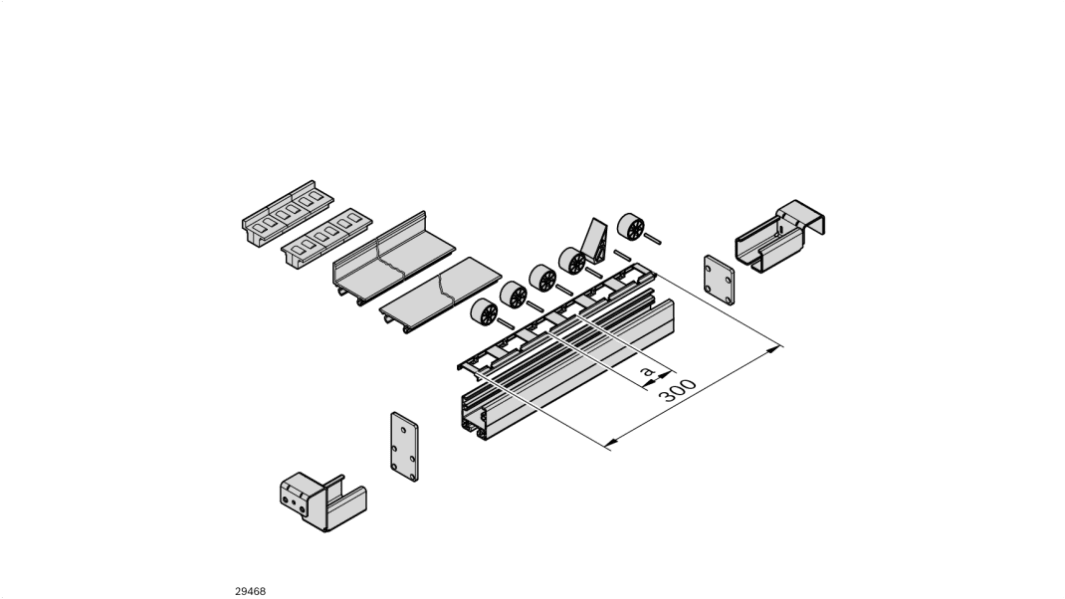 Bosch Rexroth 40 x 80 mm Strut Profile
