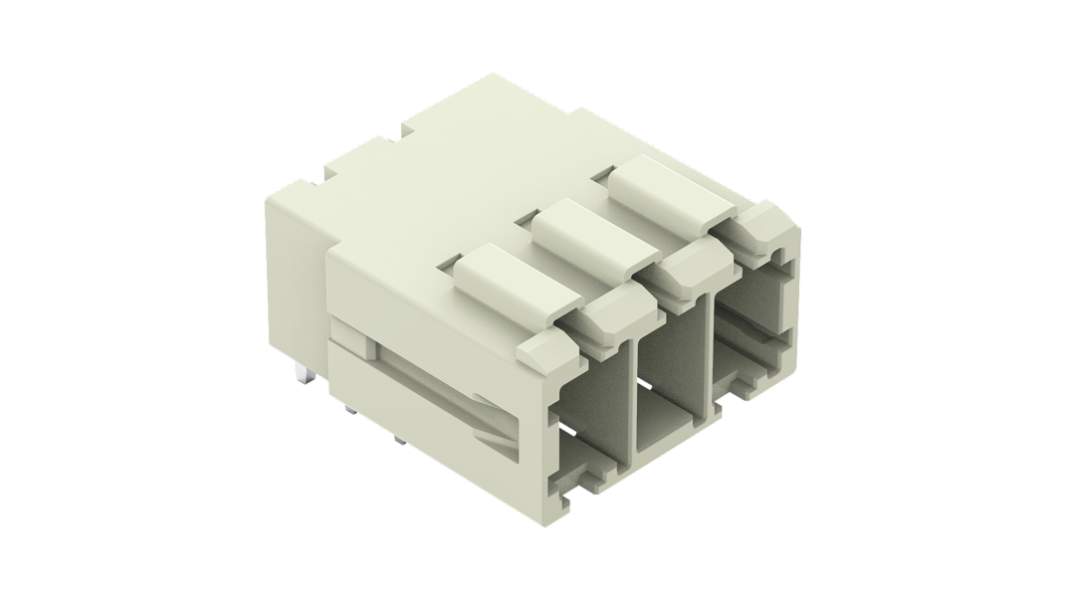WAGO アングル 基板接続用ピンヘッダ 3極 7.62mm 1列, PCBマウント