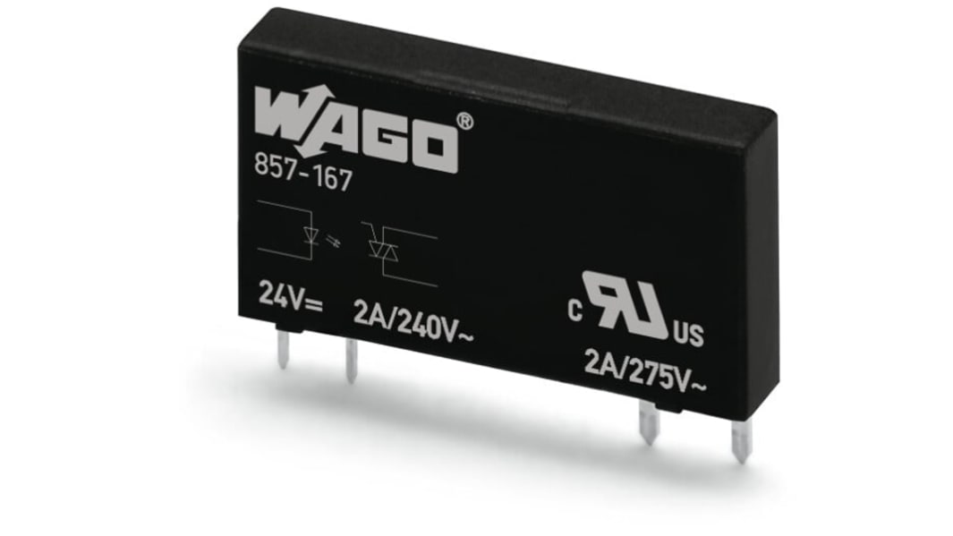 Relè a stato solido 857-167, Montaggio a innesto, 2 A, 220 240 V CA/CC 857