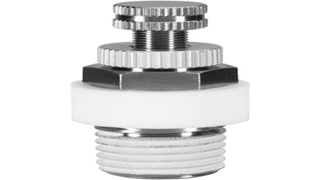 Silencieux pneumatique Festo Séries VFFK, M5, Fileté, en Laiton nickelé 10bar