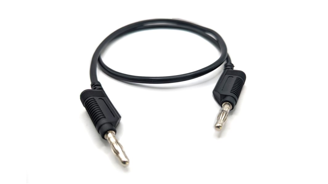 Mueller Electric テストリード, リード長:0.25m 30V ac 黒