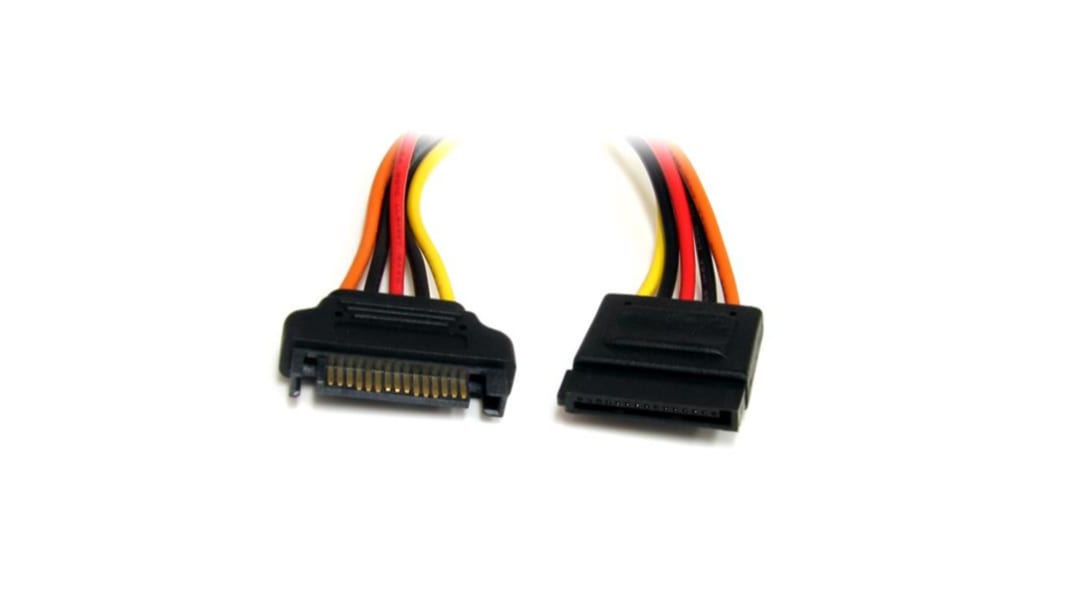 StarTech.com Male SATA Power to Female SATA Power  Cable, 12in