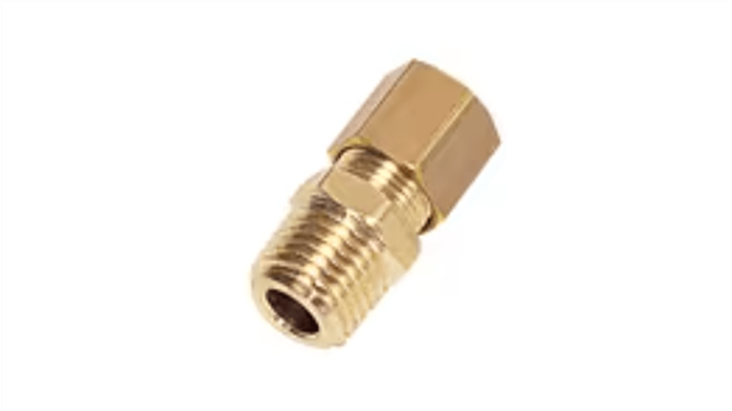 Legris Brass Pipe Fitting, Straight Push Fit Compression Olive, Male BSPT 3/4in BSPT 22mm