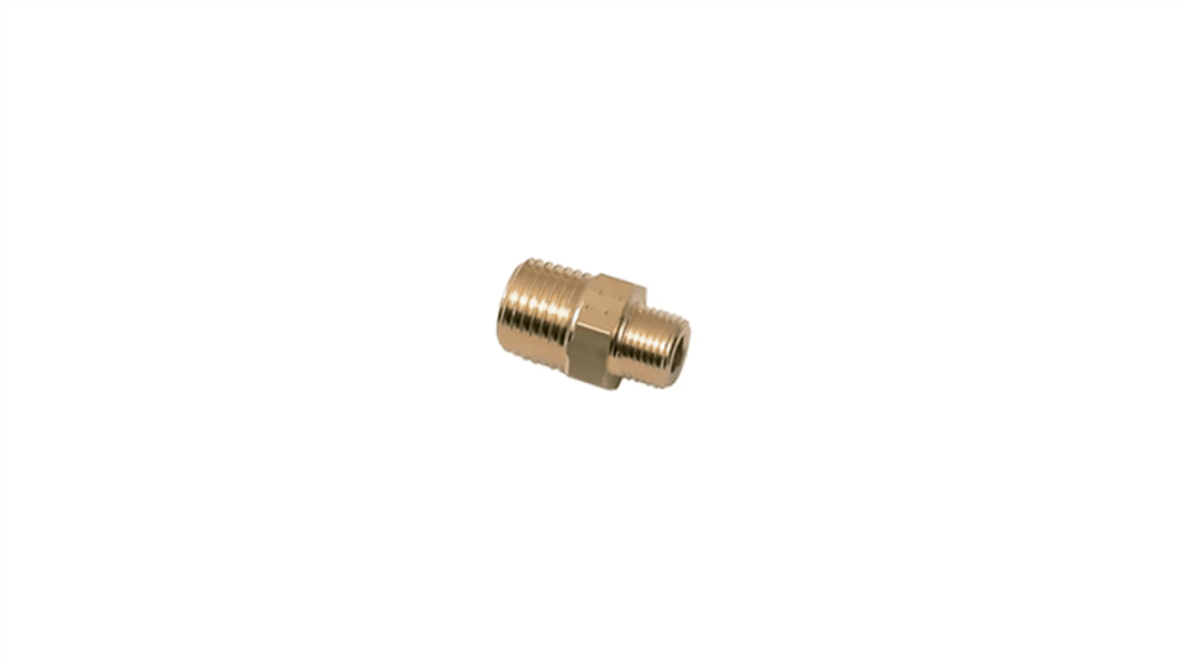 Legris Brass Pipe Fitting, Straight Push Fit Compression Olive, Male 1in to Male BSPT 3/4in