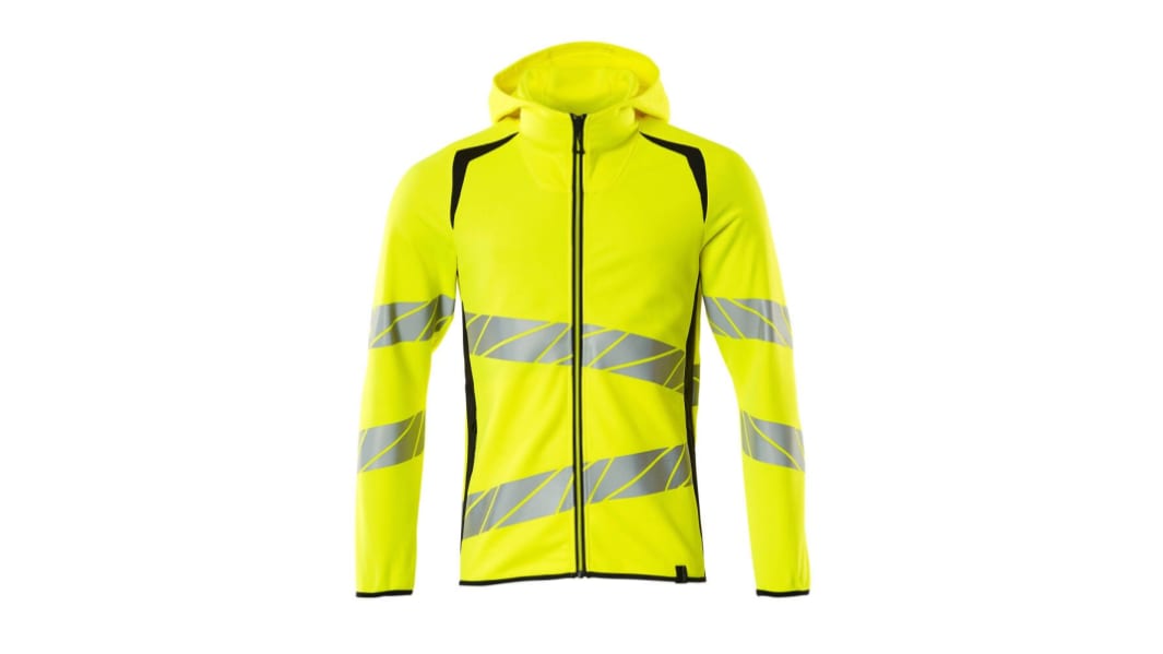 Sudadera con capucha de alta visibilidad Mascot Workwear de color Amarillo/Azul marino, talla XS